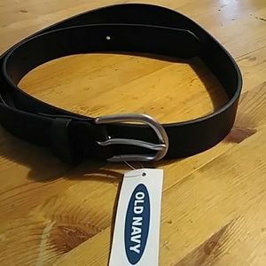 Black leather belt
